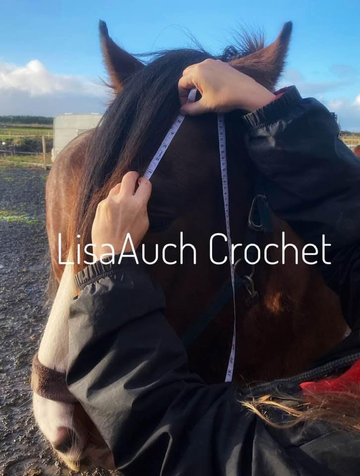 how to crochet a horse hat, how to measure