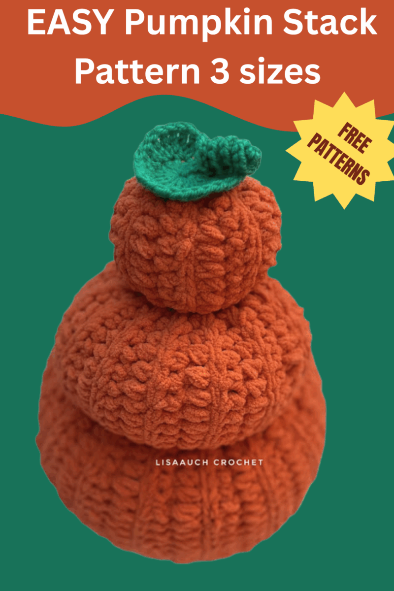 Free Crochet Pumpkin Patterns Free Crochet Pumpkin Stack | FREE Pumpkin Crochet Eyes Mouth Witches Hat Legs Patterns LisaAuch Crochet pumpkin stack free crochet patterns