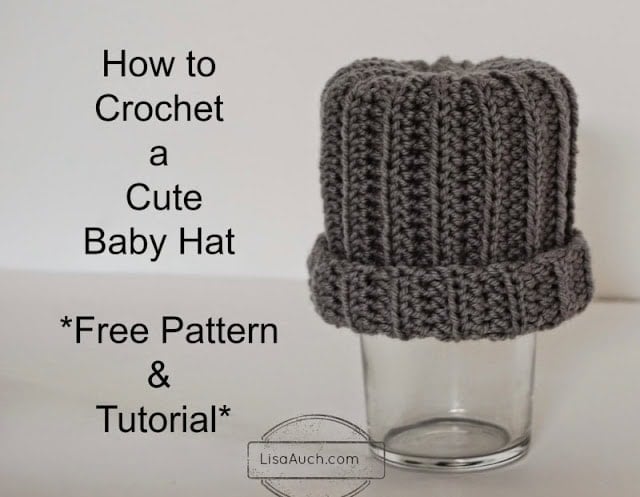 easy crochet baby hat newborn 0-3 months crochet baby hat pattern free