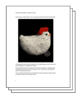Crochet chicken PDF pattern 