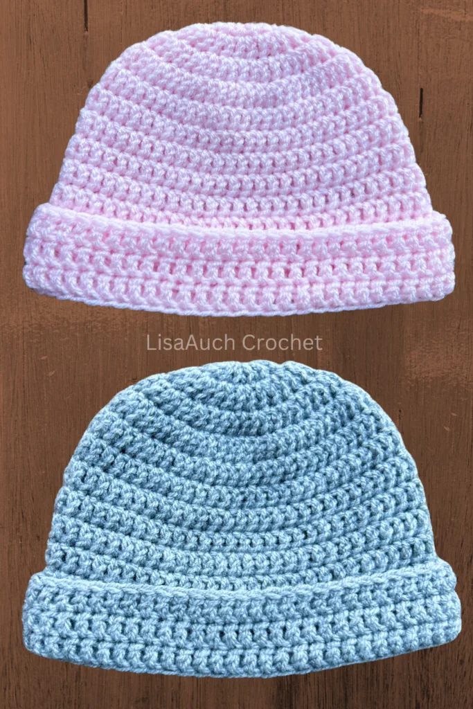 easy crochet newborn baby beanies free pattern