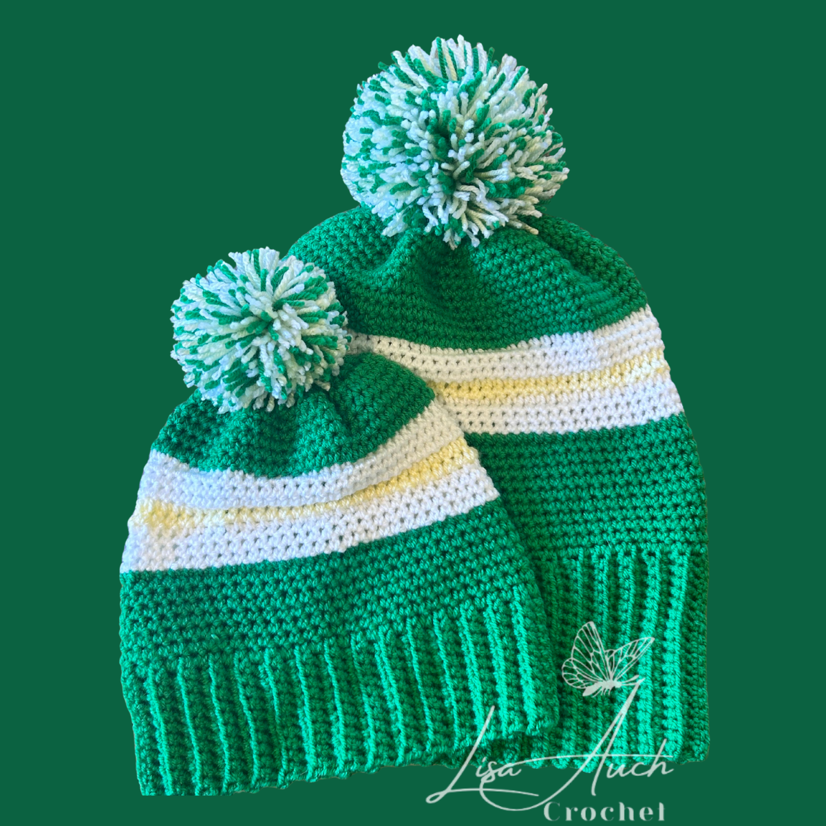 FREE Team Crochet Hat Patterns 7 sizes  lisaauch crochet free hat patterns 