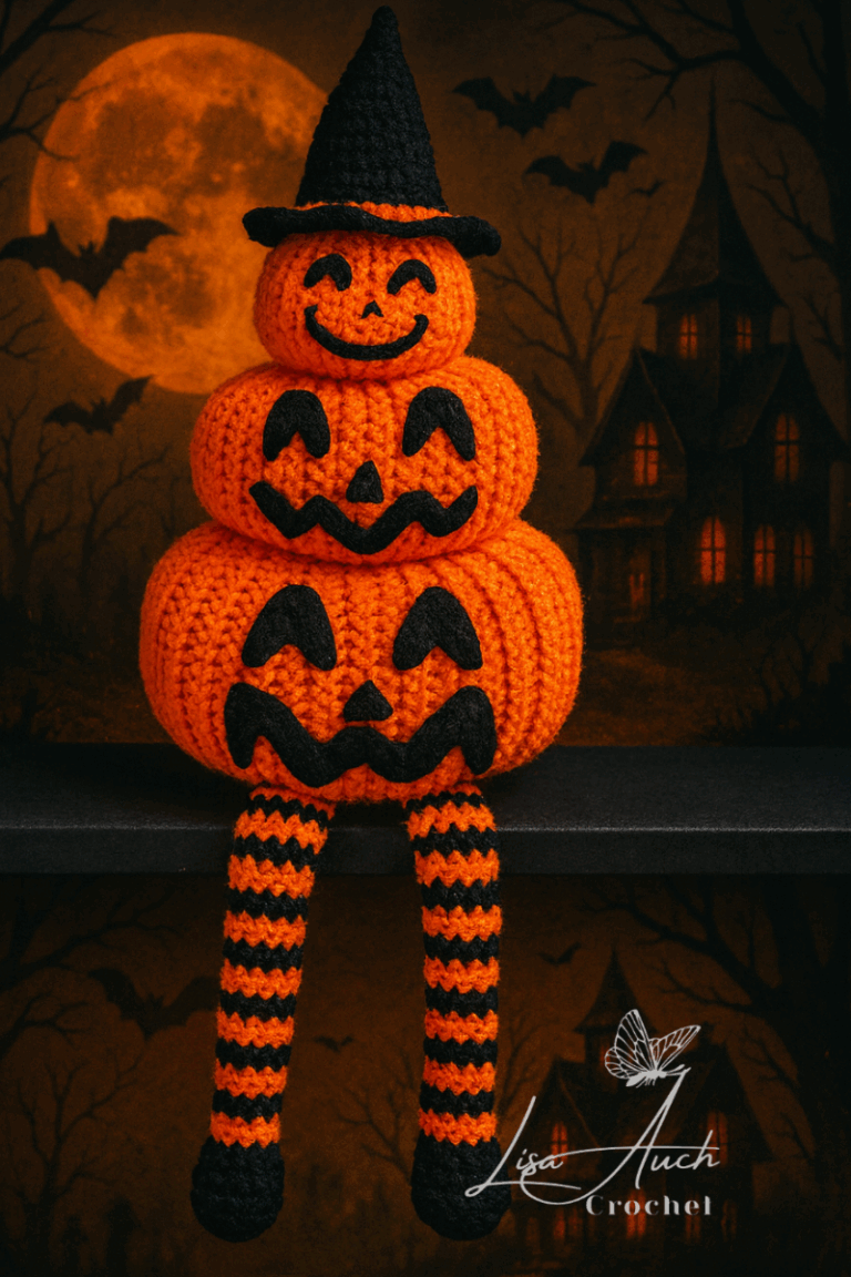free crochet pumpkin stack features patterns