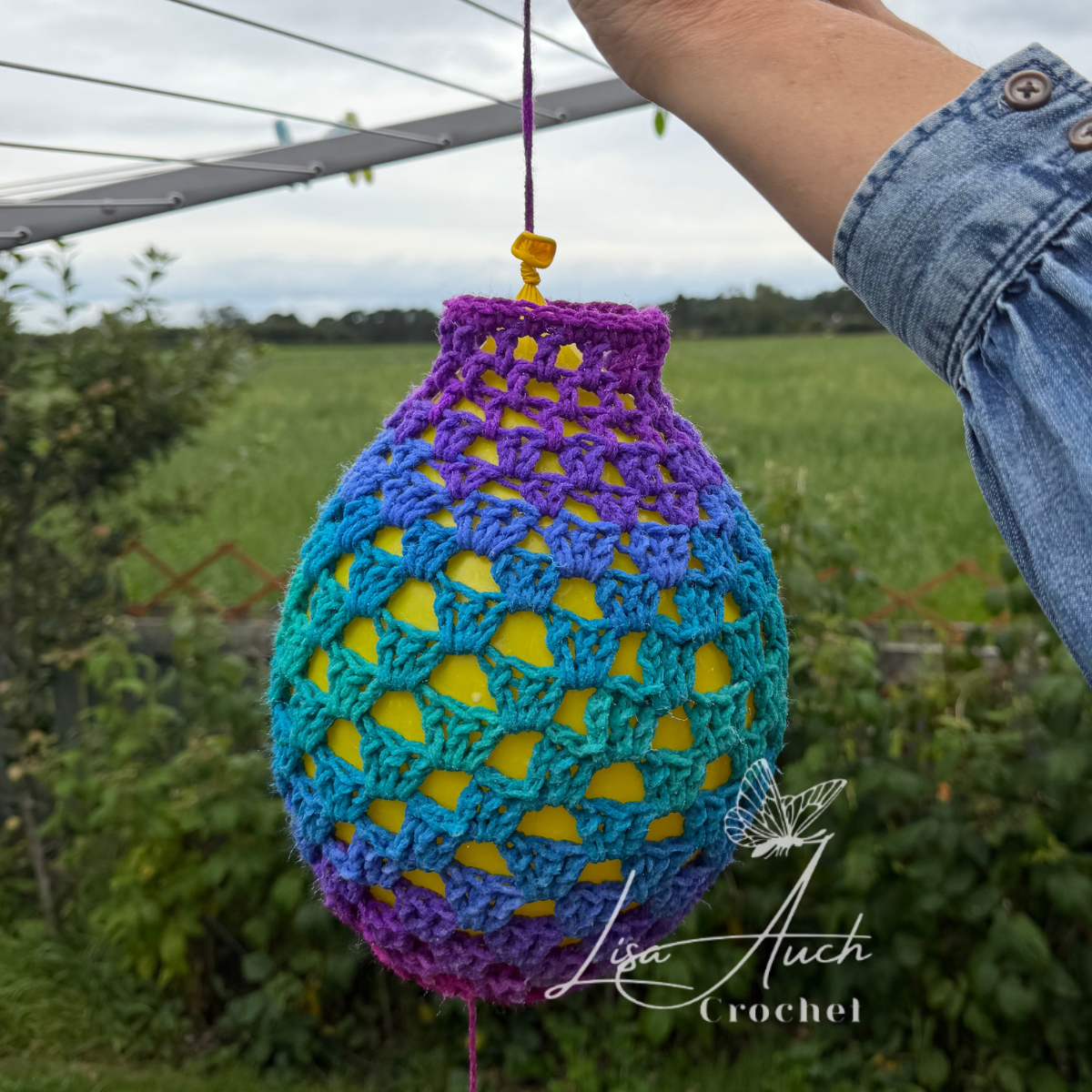 Crochet hot air air ballon pattern how to stiffen your crochet hot air ballon into shape lisaauch crochet hot air balloon pattern