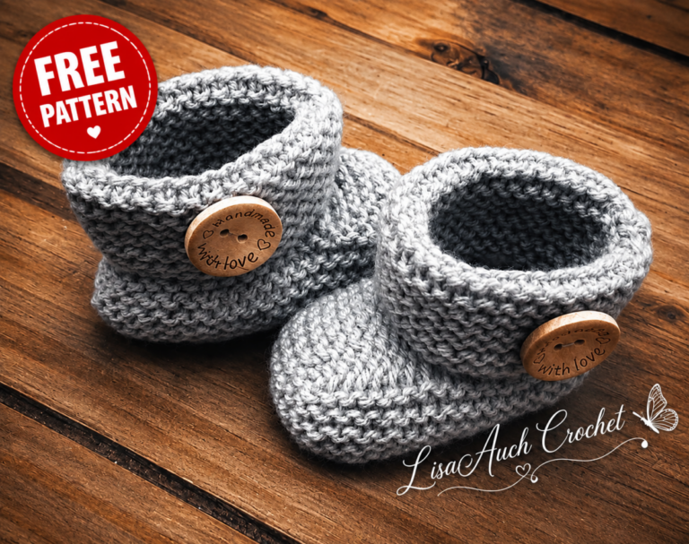 easy knitting pattern baby booties straight needles