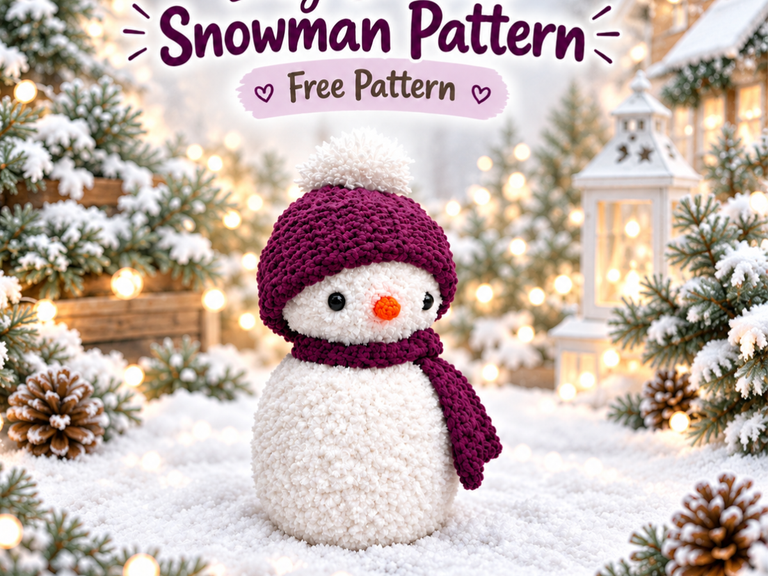 easy crochet snowman pattern free