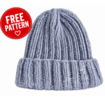 Easy ribbed baby beanie knitting pattern newborn baby straight needles