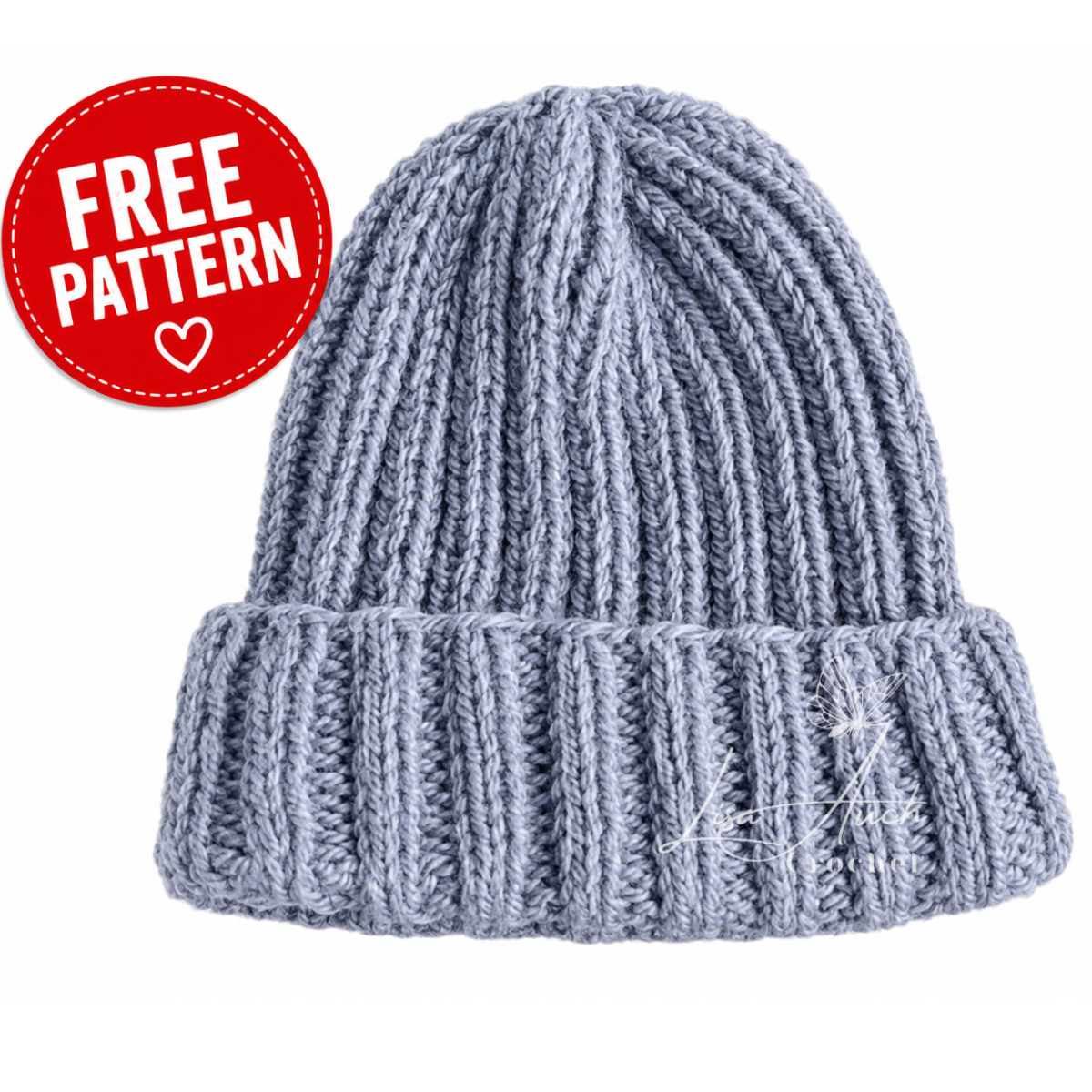Easy ribbed baby beanie knitting pattern newborn baby straight needles