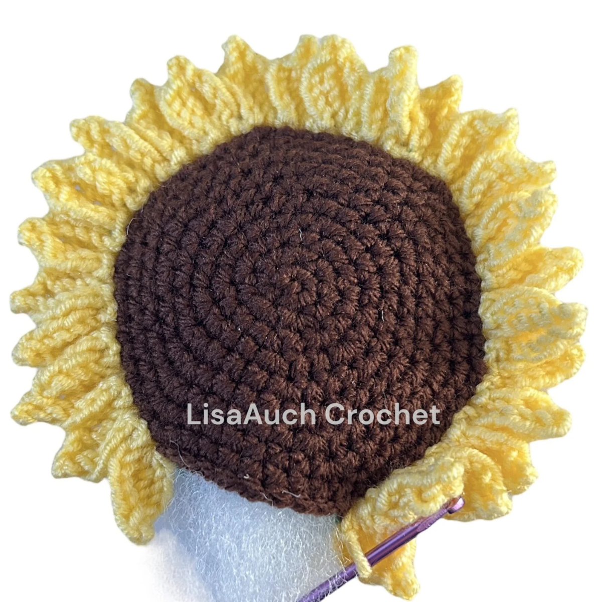 Crochet sunflower pattern step by step instructions