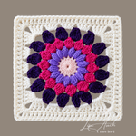 Large unburst granny square pattern