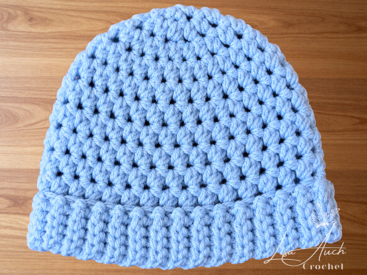 0-3 months quick crochet baby hat pattern free